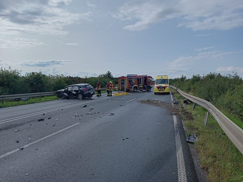 Schwerer Verkehrsunfall auf der B56n