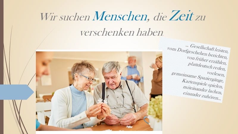 Wir suchen Menschen, die Zeit zu verschenken haben