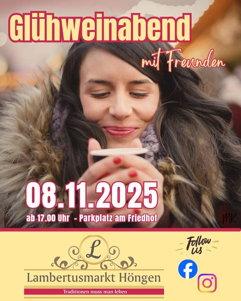 Glühweinfest statt Lambertusmarkt in Höngen – Fallschirm schützt vor Regen