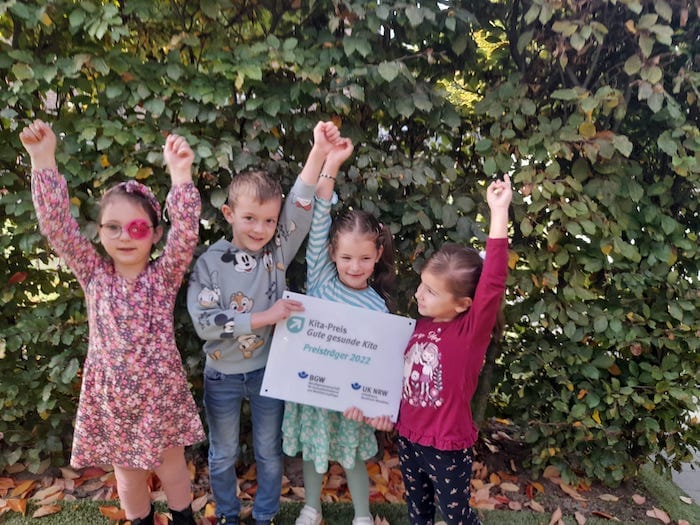 „Rappelkiste“ aus Tüddern erringt Kita-Preis „Gute gesunde Kita 2021/2022“