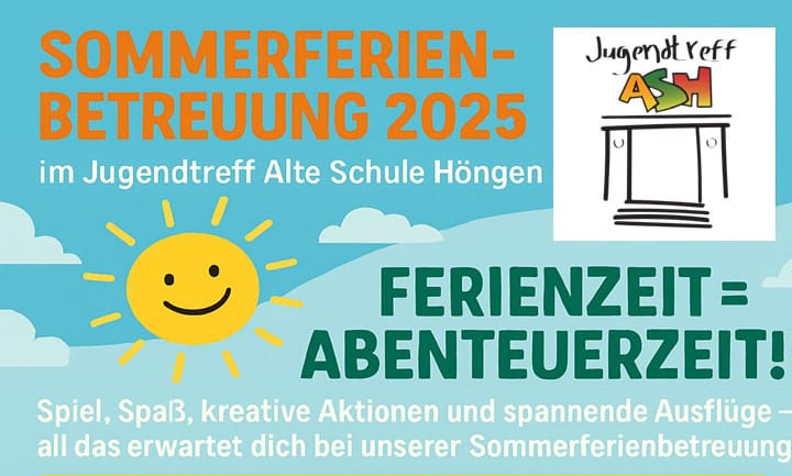 Abenteuerzeit in den Sommerferien – Jugendtreff „Alte Schule“ Höngen bietet spannendes Ferienprogramm