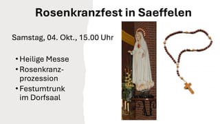 Rosenkranzfest in Saeffelen