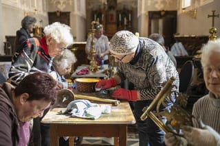 Kupferputz in der Millener Nikolaus Kirche