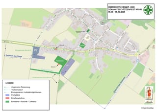 Heute großer Festumzug in Wehr - mit Lageskizze