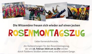 Die Witsemänn freuen sich wieder auf einen jecken Rosenmontagszug!