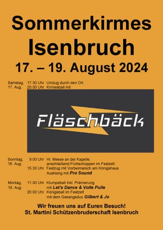 Endlich ist es wieder Soweit! Traditionelle Sommerkirmes in Isenbruch startet in wenigen Tagen