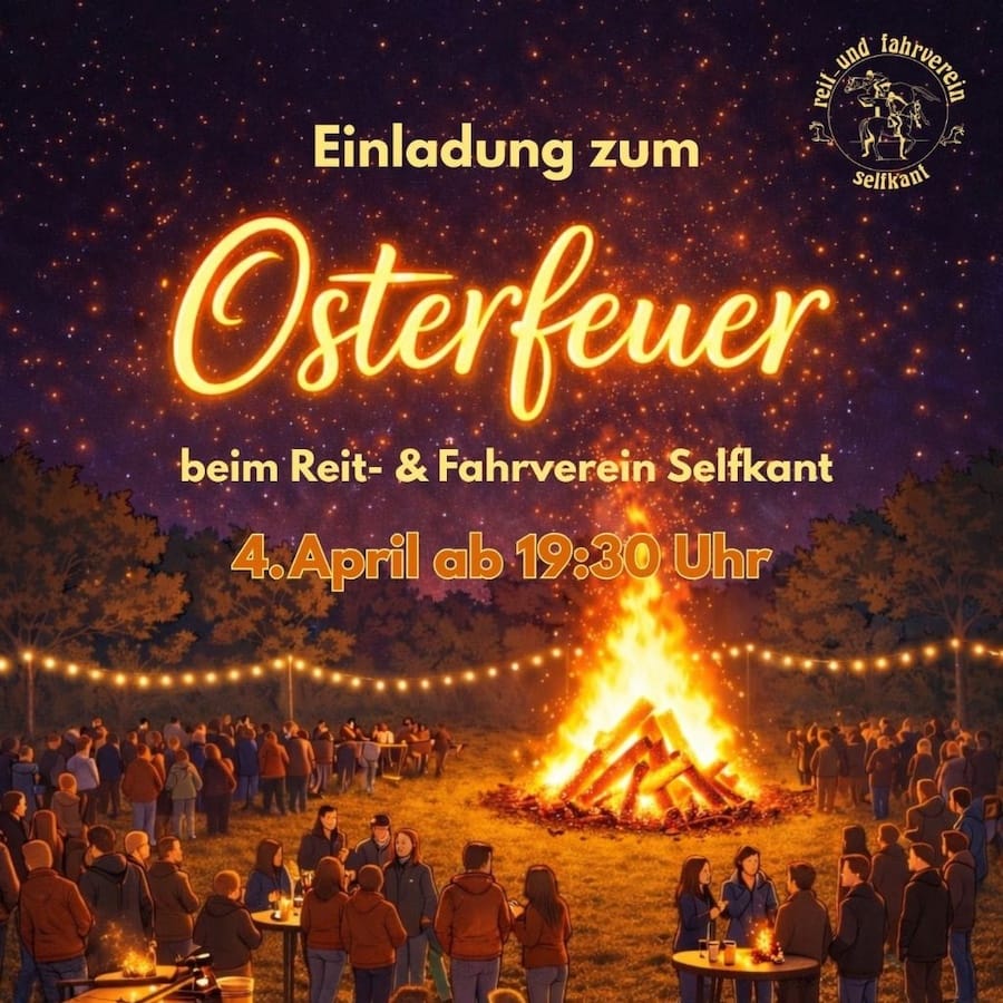 Osterfeuer beim Reit- & Fahrverein Selfkant in Havert