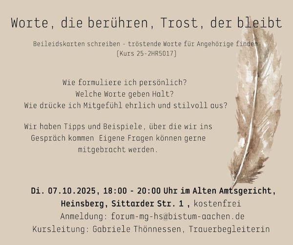 Beileidskarten individuell und tröstlich formulieren