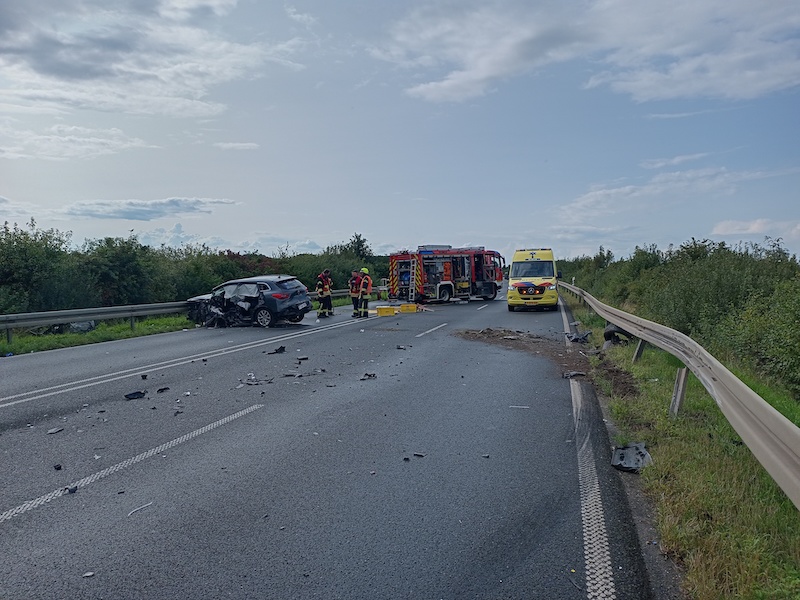 Schwerer Verkehrsunfall auf der B56n