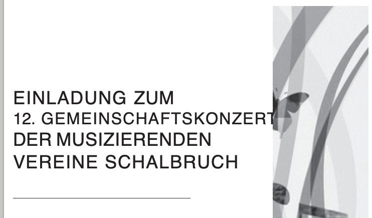 12. Gemeinschaftskonzert in Schalbruch