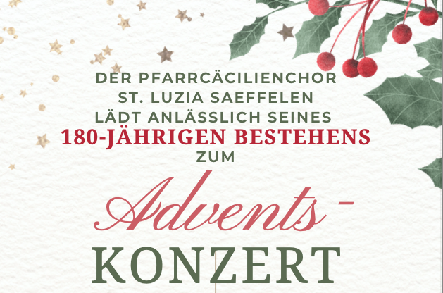 Adventskonzert zum 180-jährigen Jubiläum St. Luzia Saeffelen