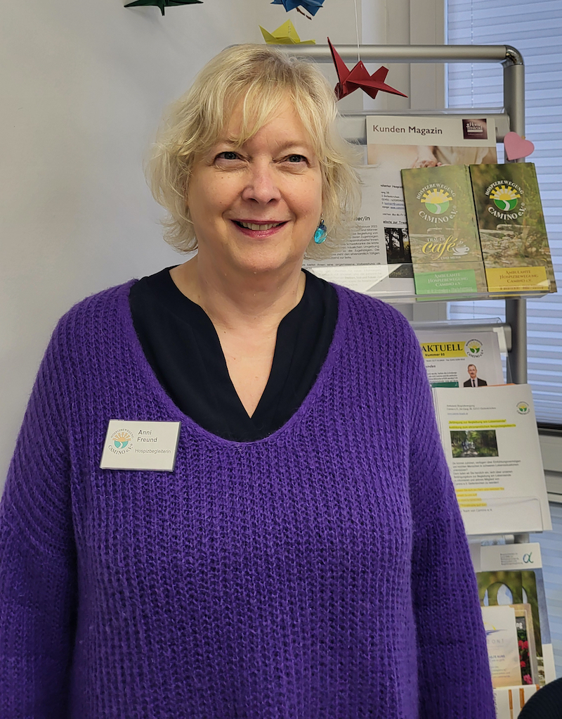 Hospizbegleiterin Anni Freund verschenkt Zeit und menschliche Nähe.