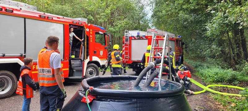 Übung der Feuerwehr Selfkant