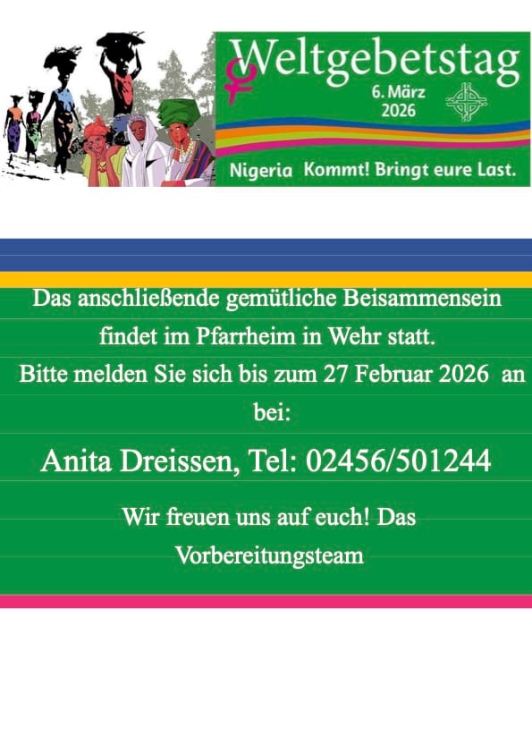 Herzliche Einladung zum Weltgebetstag 2026 und Frauentag